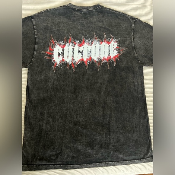 Original Culture Box Logo Tee Heavy T-shirt Men’s Size 2X Washed Black Grunge - Picture 2 of 10
